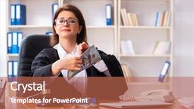  Presentation with treasure map aged rope - Cool new slide deck with middle-aged female doctor working backdrop and a  colored foreground