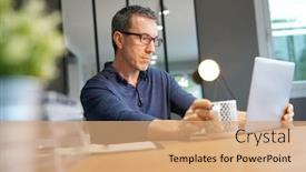  Presentation with aged - Colorful slide set enhanced with middle-aged-guy-having-hot backdrop and a coral colored foreground