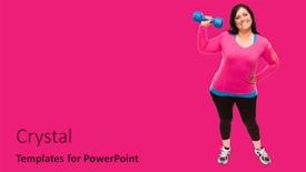  Presentation with workout - Amazing presentation having middle-aged-hispanic-woman backdrop and a red colored foreground