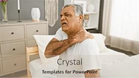  Presentation with bedroom modern - Slide deck enhanced with middle-aged-man-in-pain and a soft green colored foreground