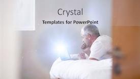  Presentation with aged - Amazing PPT layouts having middle-aged-man-using-laptop backdrop and a lemonade colored foreground