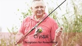  Presentation with aged - Beautiful theme featuring middle aged man wearing polo backdrop and a coral colored foreground