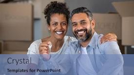  Presentation with indian woman - PPT layouts having middle-aged-multiethnic-couple-embracing background and a teal colored foreground