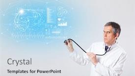  Presentation with test 1 - Amazing presentation having middle-aged-neurologist-showing backdrop and a sky blue colored foreground