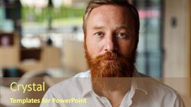  Presentation with formal - Slides consisting of middle-aged-white-businessman background and a tawny brown colored foreground