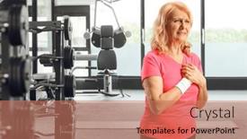  Presentation with chest-pain - Presentation featuring middle-aged-woman-with-pain and a coral colored foreground