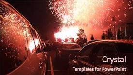  Presentation with middle america - Presentation theme with  background and a  colored foreground