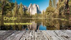  Presentation with reflecting - Cool new presentation theme with middle-cathedral-rock-reflecting backdrop and a tawny brown colored foreground