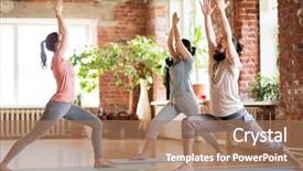  Presentation with middle class - Cool new slide deck with middle class - fitness sport and healthy lifestyle backdrop and a coral colored foreground