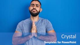  Presentation with middle east - Slides featuring middle-east-man-with-beard background and a  colored foreground