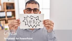  Presentation with middle east - PPT theme with middle-east-man-with-beard background and a gray colored foreground