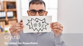  Presentation with middle east - Presentation featuring middle-east-man-with-beard background and a gray colored foreground