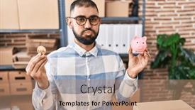  Presentation with puffing - Slides enhanced with middle-east-man-with-beard background and a coral colored foreground