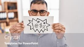  Presentation with middle east - Slides having middle-east-man-with-beard background and a gray colored foreground