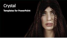  Presentation with middle eastern traditional dishes falafel - Colorful PPT theme enhanced with middle eastern woman with shawl backdrop and a  colored foreground