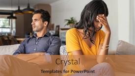  Presentation with indian couple - Cool new presentation theme with middle-eastern-young-couple-sitting backdrop and a coral colored foreground