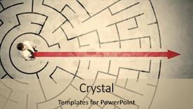  Presentation with maze - Audience pleasing slides consisting of middle of a circular maze backdrop and a soft green colored foreground