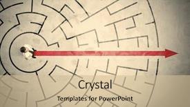  Presentation with maze - Audience pleasing slides consisting of middle of a circular maze backdrop and a soft green colored foreground