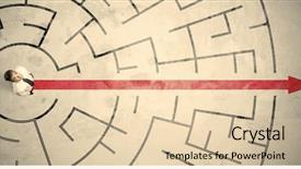  Presentation with maze - Colorful slide set enhanced with middle of a circular maze backdrop and a lemonade colored foreground