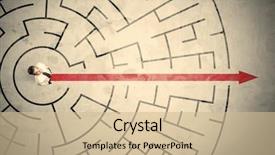  Presentation with maze - PPT theme enhanced with middle of a circular maze background and a soft green colored foreground