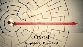  Presentation with red puzzle - Colorful slide deck enhanced with middle of a circular backdrop and a soft green colored foreground