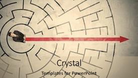  Presentation with red puzzle - Slide set featuring middle of a circular background and a soft green colored foreground