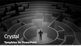  Presentation with maze - Slides with middle of a dark maze background and a dark gray colored foreground