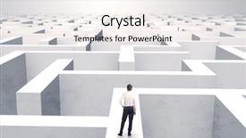  Presentation with maze - Theme having middle of a huge maze background and a sky blue colored foreground