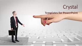  Presentation with infinity - Colorful slide deck enhanced with middle of an infinity maze backdrop and a  colored foreground