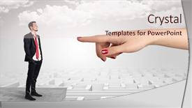  Presentation with infinity - Amazing presentation theme having middle of an infinity maze backdrop and a  colored foreground