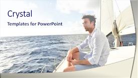  Presentation with relaxing - Audience pleasing presentation consisting of middle of the sea backdrop and a sky blue colored foreground