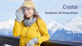  Presentation with beautiful - Beautiful slides featuring middle of the snowy mountain backdrop and a sky blue colored foreground