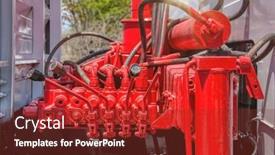  Presentation with loading - Beautiful presentation theme featuring middle-of-the-truck-hydraulic backdrop and a tawny brown colored foreground