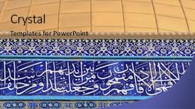  Presentation with jerusalem - Slides enhanced with middleeast - close-up of the dome background and a yellow colored foreground