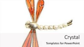  Presentation with dragonfly - Colorful PPT layouts enhanced with midge - brooch in the form backdrop and a light gray colored foreground