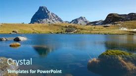  Presentation with lake - Colorful presentation enhanced with midi-dossau-peak-and-casterau backdrop and a ocean colored foreground