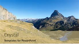  Presentation with france - Amazing PPT layouts having midi-dossau-peak-in-ossau backdrop and a coral colored foreground