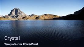  Presentation with france - Slides having midi dossau peak reflected in gentau lake ossau valley pyrenees national park pyrenees france background and a navy blue colored foreground