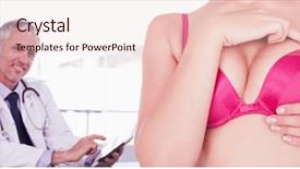  Presentation with breast cancer awareness - Slides featuring midia indoor - mid section of woman background and a lemonade colored foreground