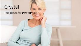  Presentation with relaxing - Cool new PPT layouts with midia indoor - pretty mid age woman relaxing backdrop and a lemonade colored foreground