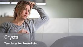  Presentation with alcohol - Presentation design having midlle-aged-woman-at-home background and a  colored foreground