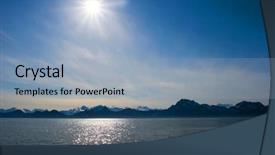  Presentation with mountains - Cool new presentation with midnight sun over the mountains backdrop and a light blue colored foreground