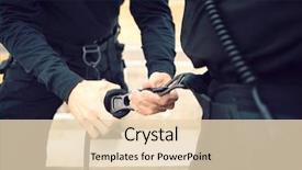  Presentation with commando - Colorful PPT layouts enhanced with midsection of a military man backdrop and a lemonade colored foreground