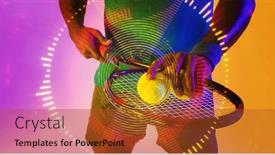  Presentation with african pattern - PPT theme having midsection-of-african-american-male background and a red colored foreground