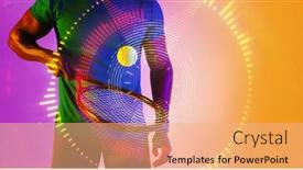  Presentation with african pattern - PPT theme having midsection-of-african-american-male background and a coral colored foreground