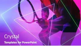  Presentation with illuminated - PPT theme consisting of midsection-of-african-american-male background and a purple colored foreground