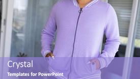  Presentation with design fashion - Slides having midsection-of-african-american-woman background and a light blue colored foreground