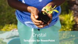  Presentation with compost - PPT theme consisting of midsection-of-biracial-boy-holding background and a seafoam green colored foreground