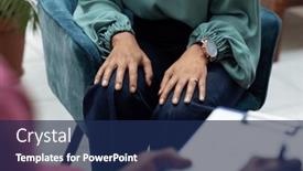  Presentation with african american patient - Slide set with midsection-of-biracial-female-patient background and a navy blue colored foreground