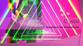  Presentation with female sport - Presentation featuring midsection-of-biracial-female-tennis background and a lilac colored foreground